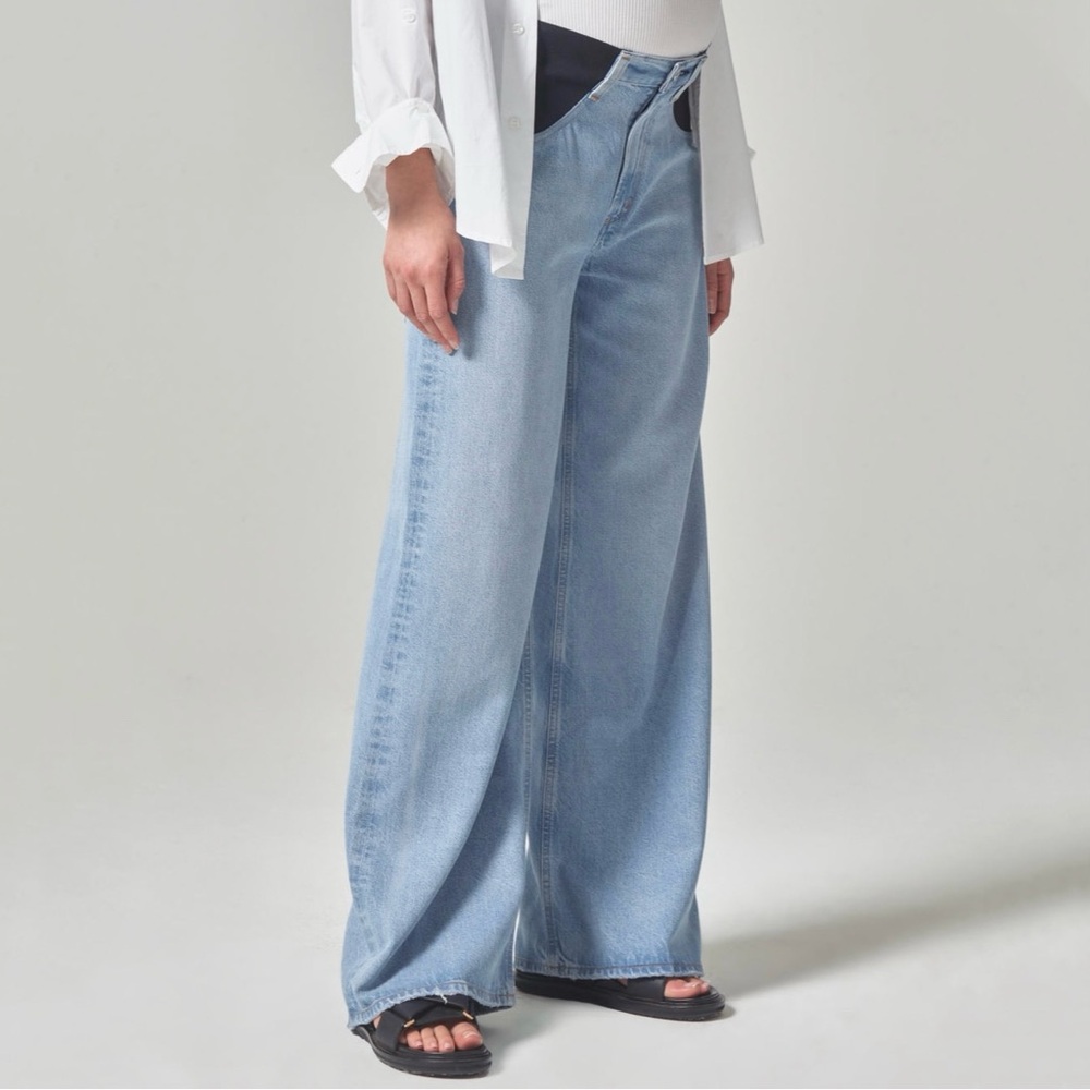 Citizens of Humanity Maternity Paloma Baggy Jeans, Light Alemayde Wash